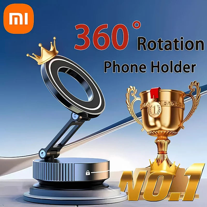 Weskur Vacuum Magnetic Car Phone Holder 360 ° Adjustable Suction Holder Pocket Sized Foldable