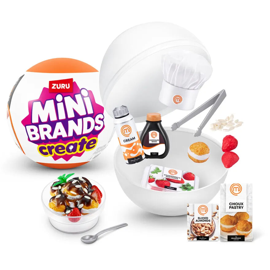 Zuru Mini Brands Blind Box 5 Surprises Masterchef Set Brands Masterchef Series 1 Mystery Ball Bundle Surprise Collectibles Toy