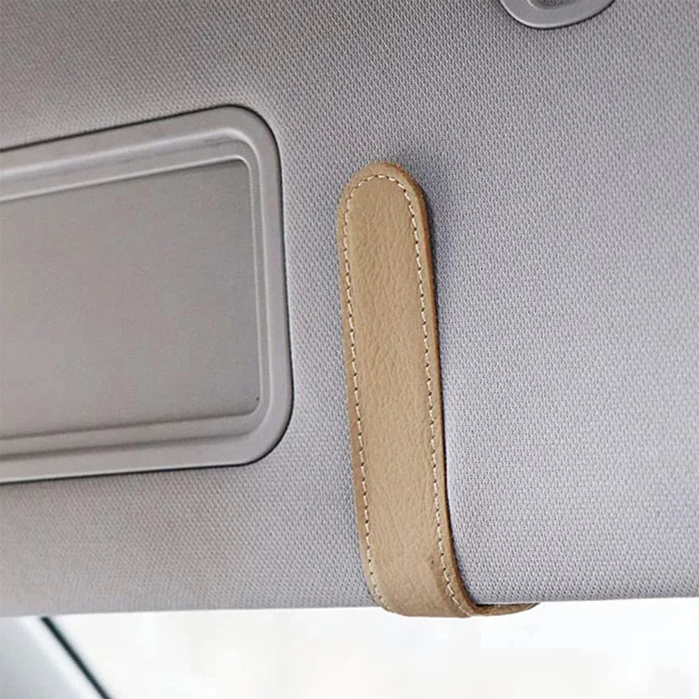 Magnetic Leather Eyeglass Hanger Clip Universal Car Hanger Clip For Cars Ticket Card Clip
