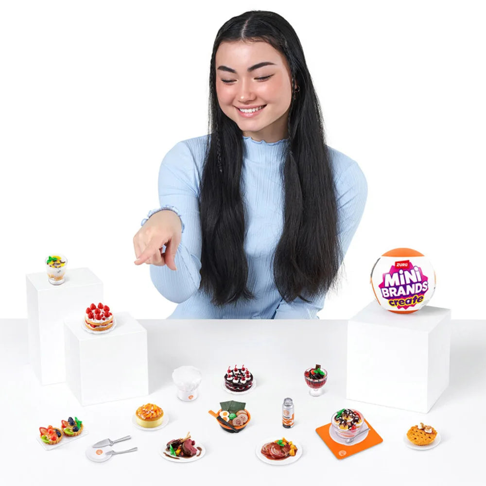 Zuru Mini Brands Blind Box 5 Surprises Masterchef Set Brands Masterchef Series 1 Mystery Ball Bundle Surprise Collectibles Toy
