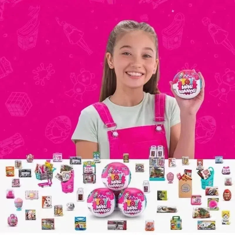 Zuru 5 Surprise Mini Brands Capsule Toys Mystery Blind Box Fashion Surprise Ball Real Miniature Doll Collectible Toys Gifts