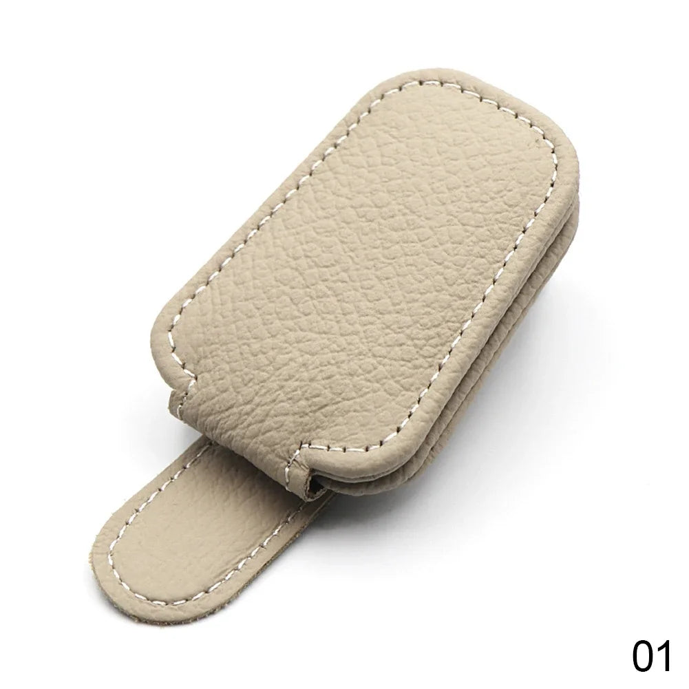 Magnetic Leather Eyeglass Hanger Clip Universal Car Hanger Clip For Cars Ticket Card Clip