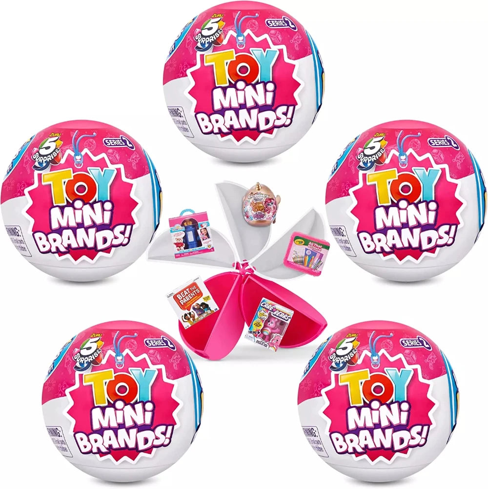 Zuru 5 Surprise Mini Brands Capsule Toys Mystery Blind Box Fashion Surprise Ball Real Miniature Doll Collectible Toys Gifts