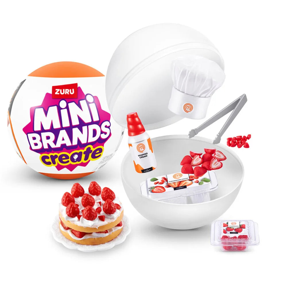 Zuru Mini Brands Blind Box 5 Surprises Masterchef Set Brands Masterchef Series 1 Mystery Ball Bundle Surprise Collectibles Toy