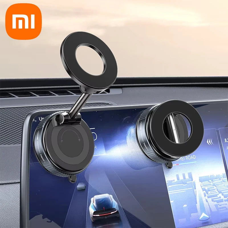 Weskur Vacuum Magnetic Car Phone Holder 360 ° Adjustable Suction Holder Pocket Sized Foldable