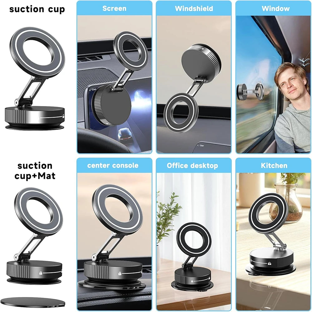 Weskur Super Strong N52 Magnetic Phone Holder, ABS, 360° Foldable Design