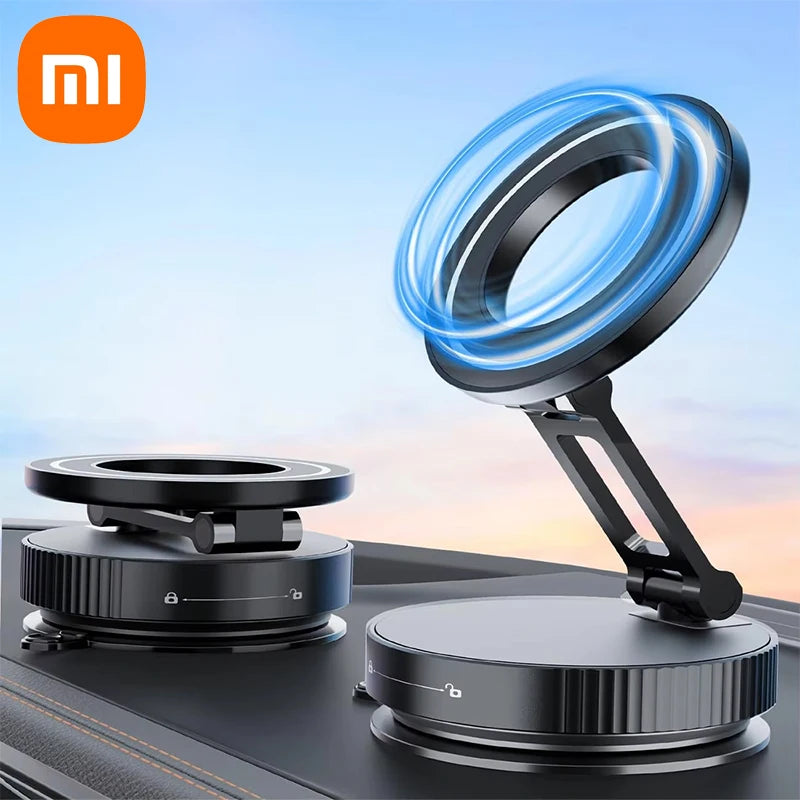 Weskur Vacuum Magnetic Car Phone Holder 360 ° Adjustable Suction Holder Pocket Sized Foldable