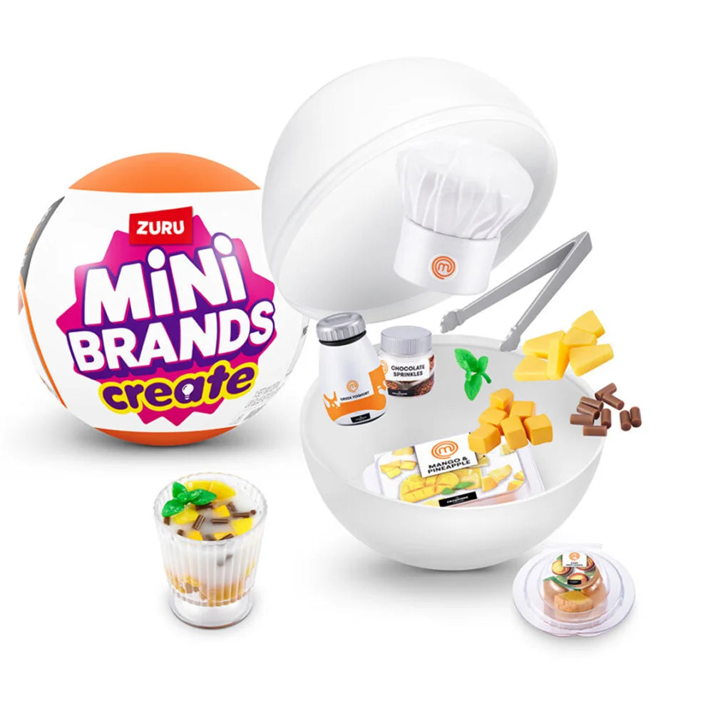 Zuru Mini Brands Blind Box 5 Surprises Masterchef Set Brands Masterchef Series 1 Mystery Ball Bundle Surprise Collectibles Toy