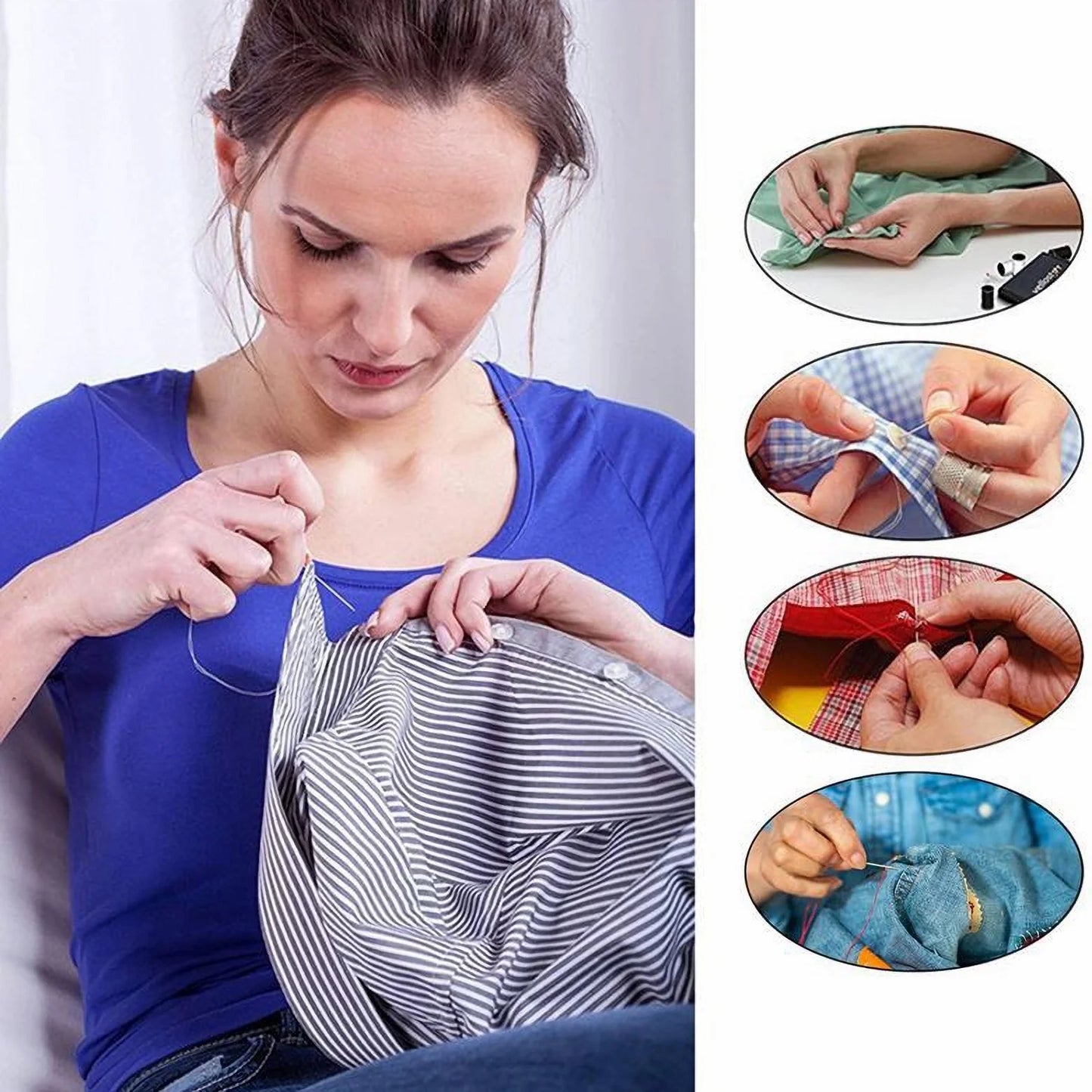 Sewing Kit Compact and Portable for Beginners and Professionals Includes Needles Thread Scissors and Other Essential Access