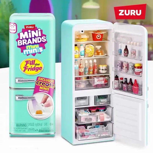 New Genuine Zuru Blind Box Q Mini Refrigerator Mysterious Box Car Ornament Refrigerator Baby House Scene Birthday Gift For Kids