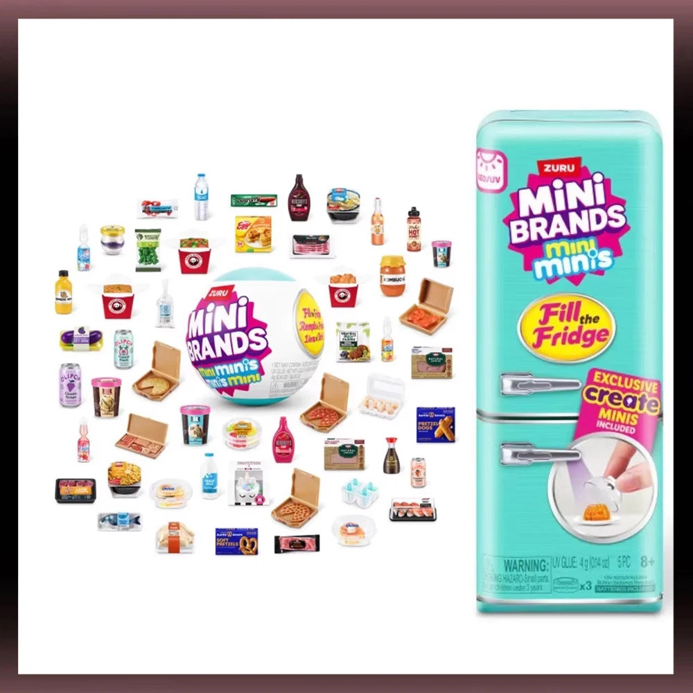 New Genuine Zuru Blind Box Q Mini Refrigerator Mysterious Box Car Ornament Refrigerator Baby House Scene Birthday Gift For Kids