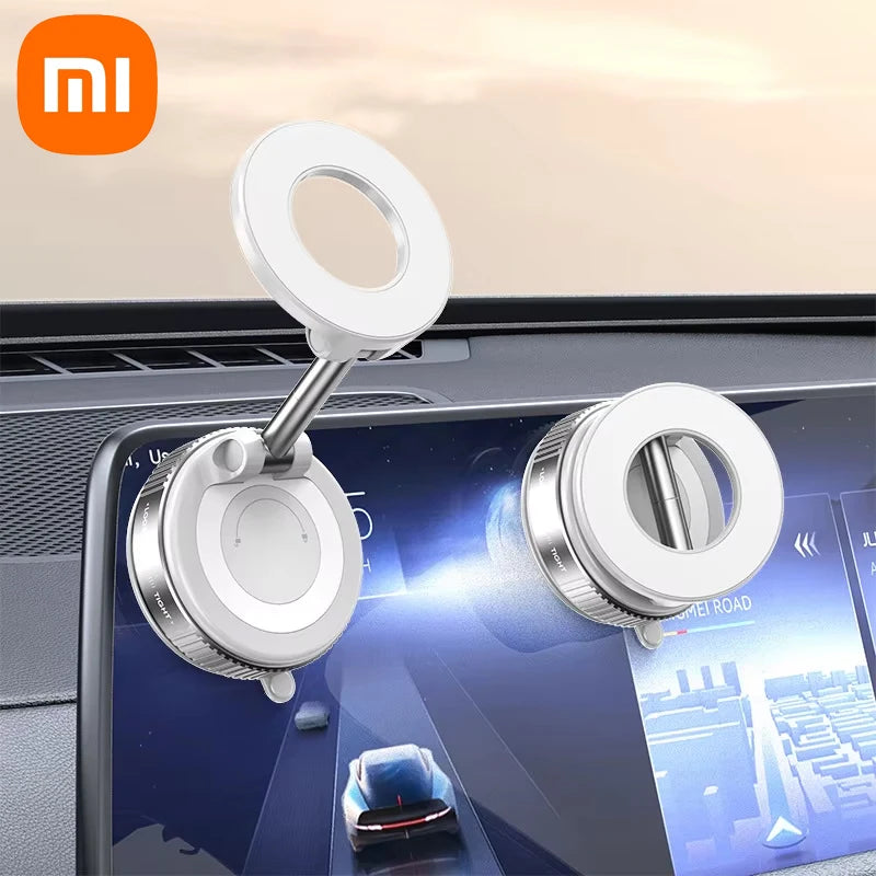 Weskur Vacuum Magnetic Car Phone Holder 360 ° Adjustable Suction Holder Pocket Sized Foldable
